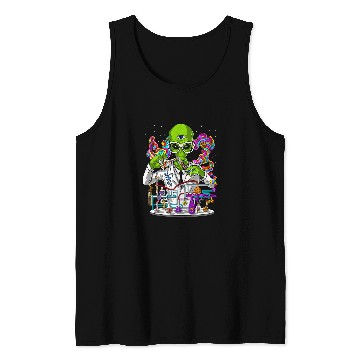 Discover Aliens UFO Space Alien Scientist psychedelics Laboratory Science Tank Tops