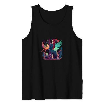 Discover Unicorn Pet Phoenix Magic Fantasy Creatures Tank Tops