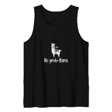 Discover Llama Pet No ProbLlama Cute Llama Alpaca Funny Graphic Plus Size Tank Tops