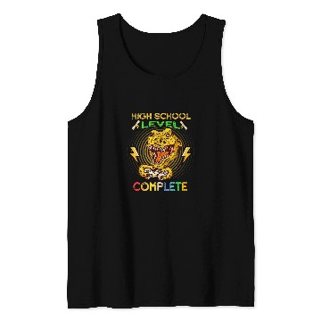 Discover Dinosaur Pet High school Level Complete Gamer Graduation Tank Tops