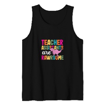 Discover Dinosaur Pet Teacher Assistant Teaching School Appreciation Tank Tops