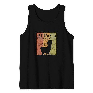 Discover Llama Pet Periodic Table Elements Llama Alpaca vintages 4 Tank Tops