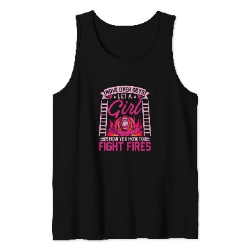 Discover Firewoman Firefighter Women Volunteer Firefighting Rescuer Tank Tops