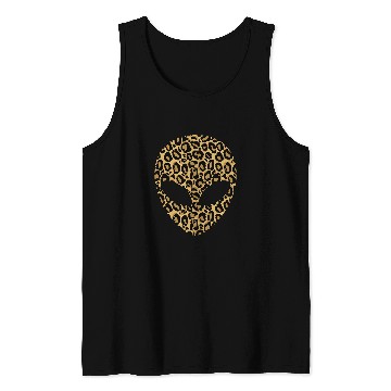 Discover Aliens UFO Leopard Head Cheetah Face Tank Tops