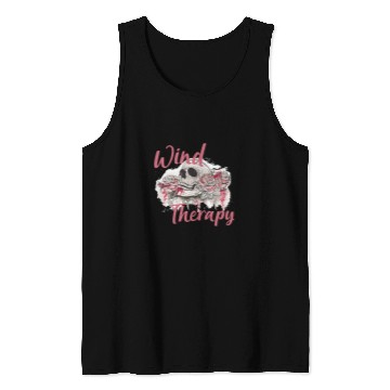 Discover Wind Therapy Skull and Roses Floral Womens Motorcycle Tank Tops