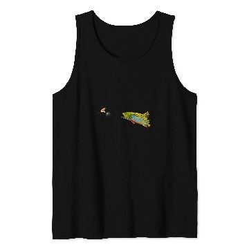 Discover Fishing Fun Fly Fishing Brook Trout Graphic For Fisherman Tank Tops