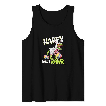 Discover Dinosaur Pet easter trex dinosaur cute bunny egg hunt happy eastrawr Tank Tops