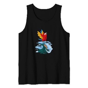 Discover Dragon Pet Parrot Dragon Reflection I Scarlet Macaw Tank Tops