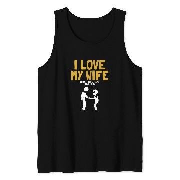 Discover Aliens UFO Mens I Love My Wife Hunt Aliens UFO Conspiracy Alien Lover Tank Tops