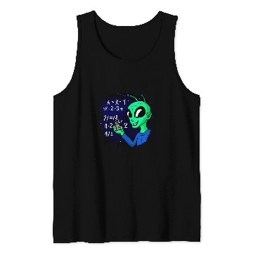 Discover Aliens UFO Studying Solving Math Science Physics Equations School 21 Tank Tops