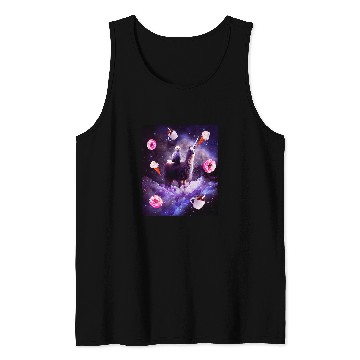Discover Llama Pet Outer Space Owl Riding Llama Unicorns Donut Tank Tops