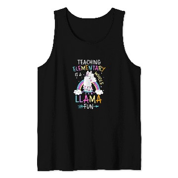 Discover Llama Pet Teaching Elementary Is a Whole Llama Fun Elementary Teacher Tank Tops