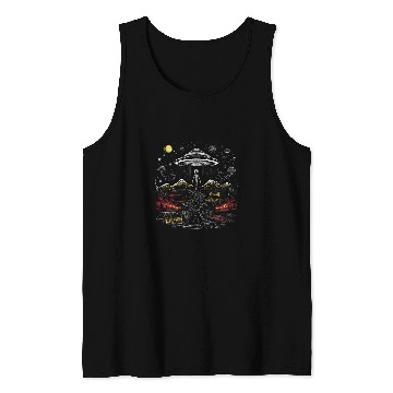 Discover Aliens UFO Space Mayan Aztec Desert Mushroom 58 Tank Tops