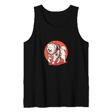 Discover Samoyed Mars Funny Dog Astronaut Tank Tops