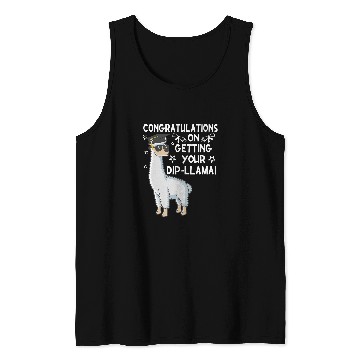 Discover Llama Pet Funny Congratulations on DipLlama Graduation Tank Tops