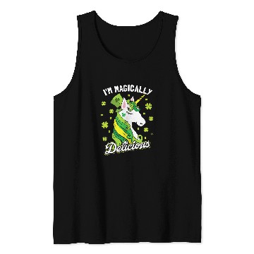 Discover Unicorn Pet Im Magically Delicious St Patricks Day Tank Tops