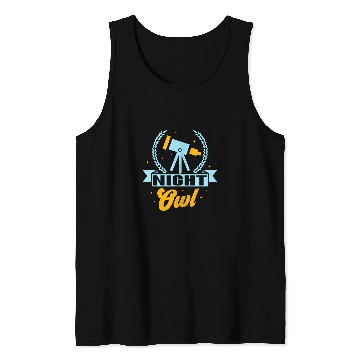 Discover Night Owl Astronomy Telescope Stargazer Tank Tops