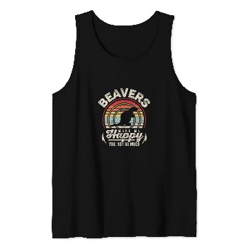 Discover Beaver Pet Retro Beavers Make Me Happy You Not So Much Tank Tops