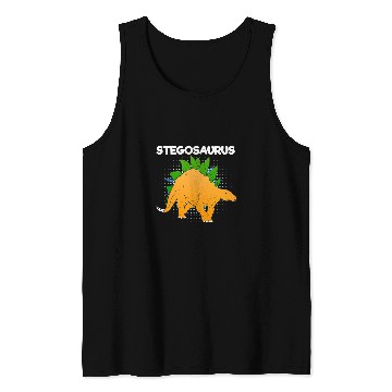 Discover Dinosaur Pet Orange Stegosaurus Reptile Lizard Saurian Dinos Tank Tops