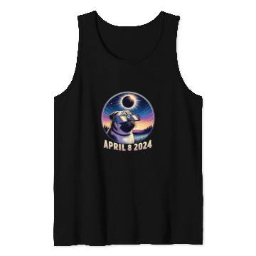 Discover Pug Watching Total Solar Eclipse Dog Animal Tank Tops
