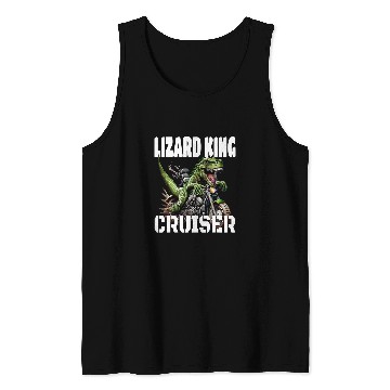 Discover TRex And Motorcycle Lizard King Cruiser Tank Tops
