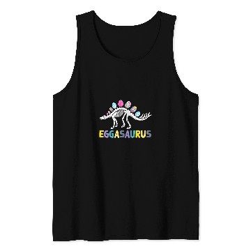 Discover Dinosaur Pet Eggasaurus Stegosaurus Easter Egg Dinosaur Funny Easter1 Tank Tops