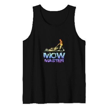 Discover Lawn Mower Fun Master Funny Gardening Yard Mower Lawn Care Tank Tops