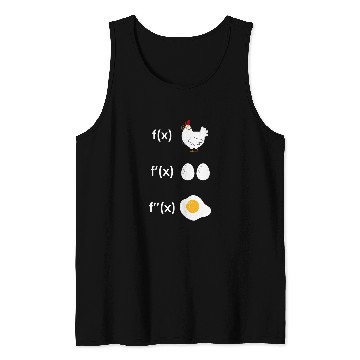 Discover Chicken Pet Derivative Function Math Teacher Fried Egg Derivative Tank Tops