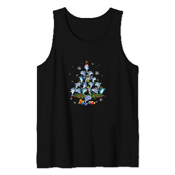 Discover Dolphin Pet Gift Christmas Tree Lights Dolphin Lovers Xmas Tank Tops