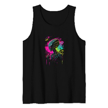 Discover Aliens UFO Synthwave Retrowave Alien Colorful Graphic 21 Tank Tops
