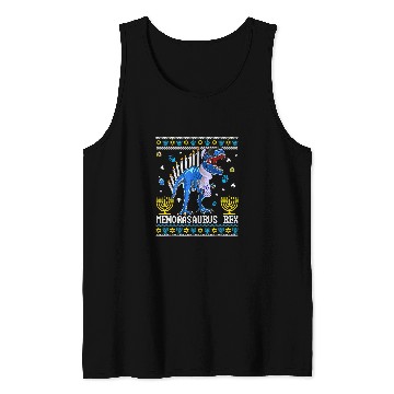 Discover Dinosaur Pet Menorasaurus rexs Trex Menorah Ugly Hanukkah Chanukkah Gift 9 Tank Tops