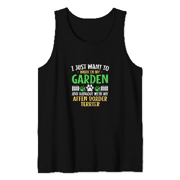Discover Work Garden Hang Out Affen Border Terrier Affenpinscher Tank Tops