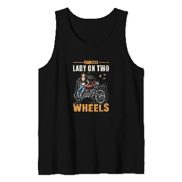Discover Motorcycle Biker Lady Fearless On Two Wheels Tank Tops