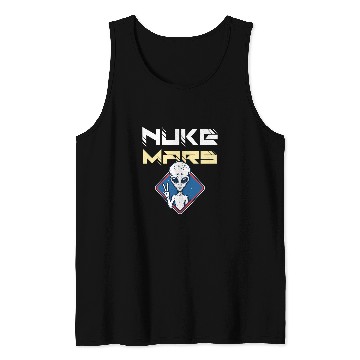Discover Aliens UFO Nuke Mars Funny alien with a peace sign Tank Tops