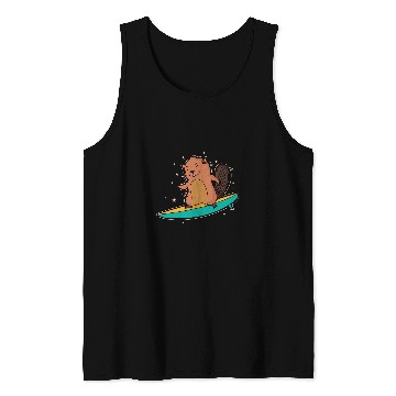 Discover Beaver Pet Surfing Tank Tops