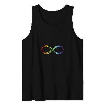 Discover Autism Puzzle Neurodivergent Awareness Infinity Rainbow Autism ADHD Tank Tops