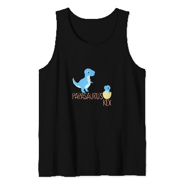 Discover Dinosaur Pet Papasaurus Babysaurus Daddy Tank Tops