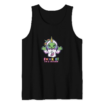 Discover Unicorn Pet Funny Alien Tank Tops
