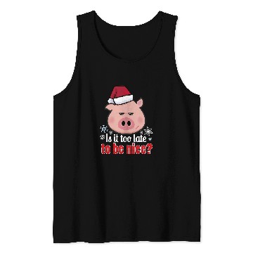 Discover Pig Pet Naughty or Nice Christmas Holiday Xmas Tank Tops