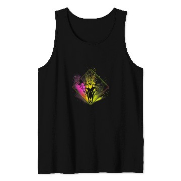 Discover Cow Pet Boho Cow Skull Flowers Diamond Pink and Yellow Splatter Tank Tops