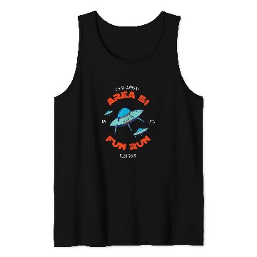 Discover Aliens UFO Area 51 Fun Run  UFO Funny Alien Event Gear Tank Tops
