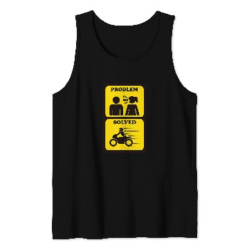 Discover Mens Funny Motorcycle T Problem Solved Biker Gift Tee Men Tank Tops