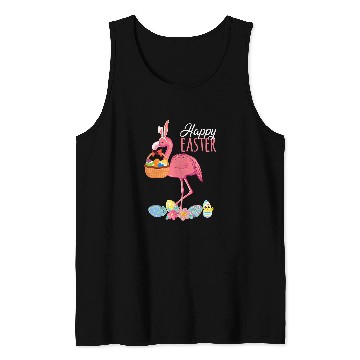 Discover Flamingo Pet With Easter Happy Easter Egg Basket Hunting 8 Tank Tops