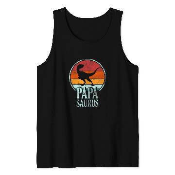Discover Dinosaur Pet Papasaurus Fathers Day Saurus Dad Tank Tops