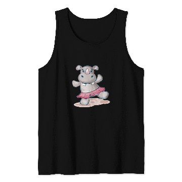 Discover Dancing Hippo Ballerina Tank Tops
