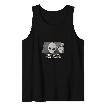 Discover Aliens UFO Area 51 Funny retro UFO Alien leader Tank Tops