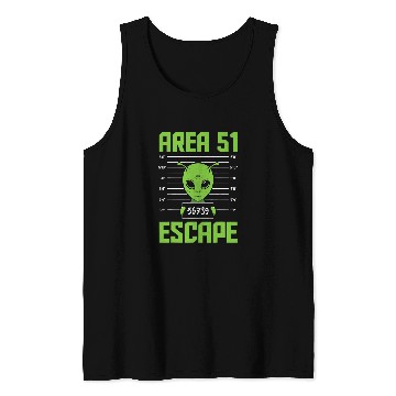 Discover Aliens UFO Area 51 Escape Alien Funny Tank Tops