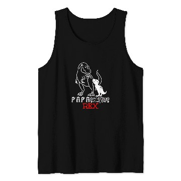 Discover Dinosaur Pet Fathers Day Papasaurus Rex Tank Tops
