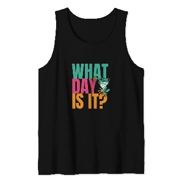 Discover Frog Pet What Day Is It Funny frog Wednesday meme Tank Tops