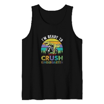 Discover Dinosaur Pet Motocross TRex Iam Ready To Crush Kindergarten Back To School Tank Tops